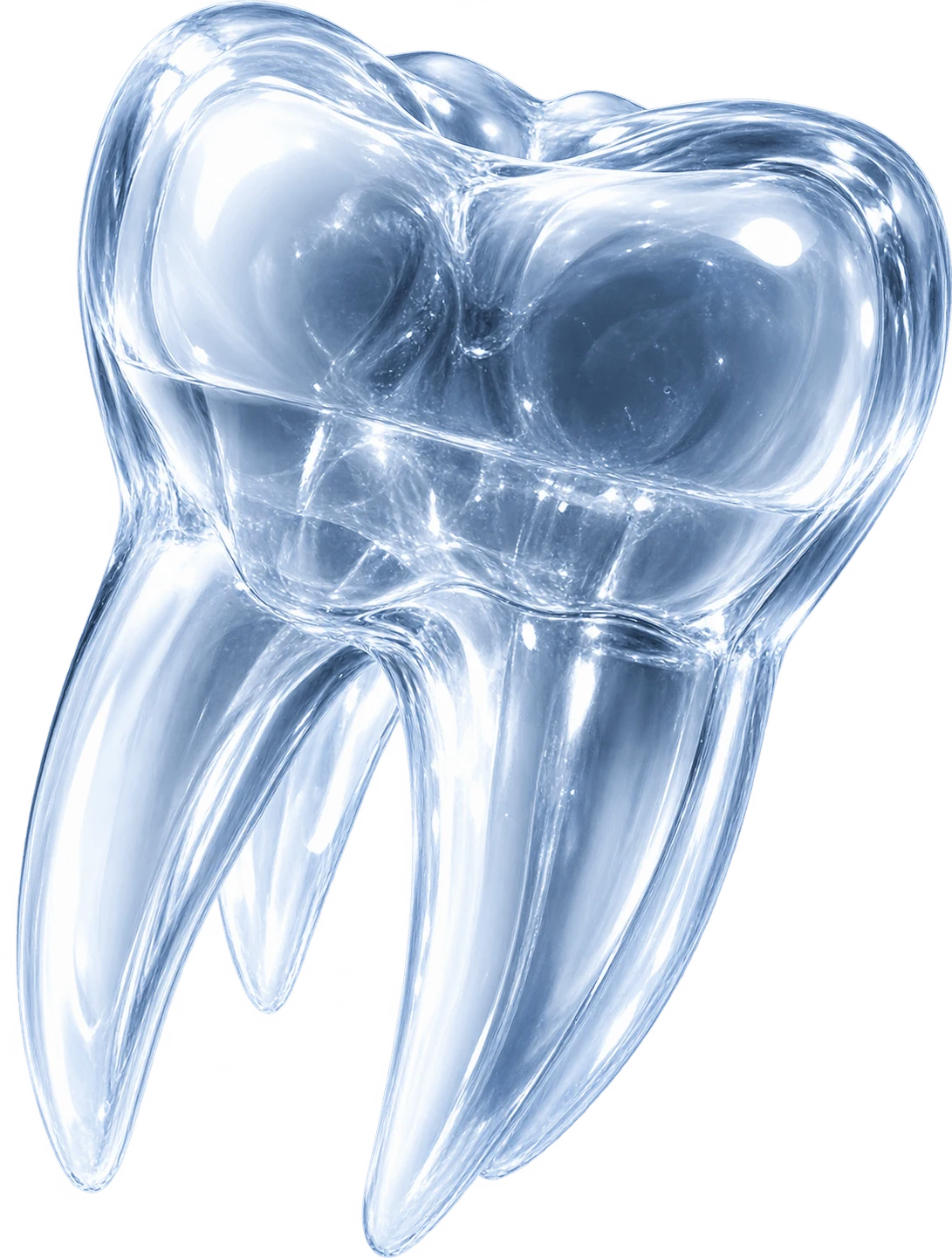 3D Crystal Human Molar Tooth